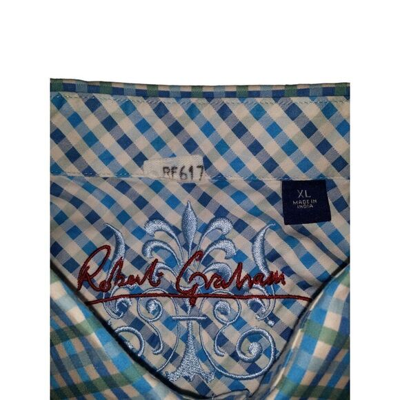 Robert Graham Button Down‎ Shirt Men Sz XL Striped Long Sleeve Designer - Picture 6 of 9